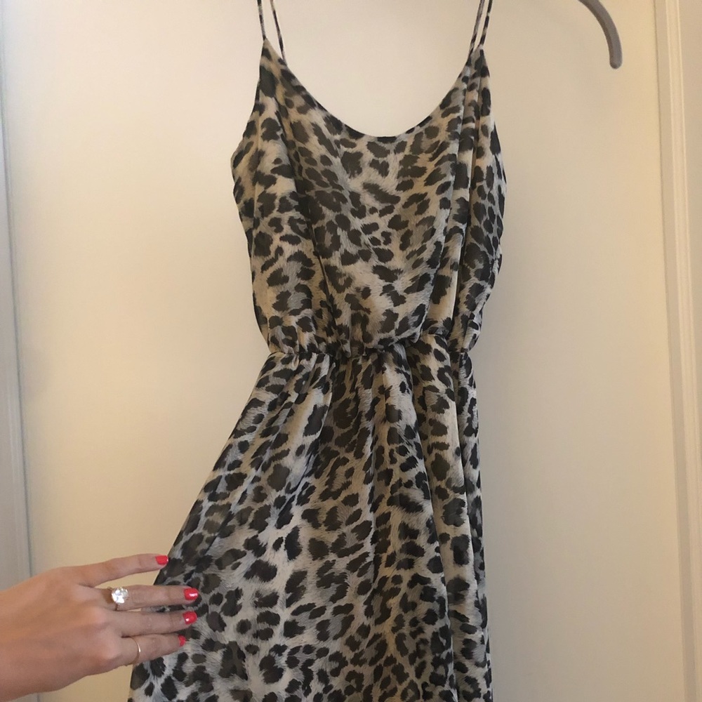 High Low Leopard Dress